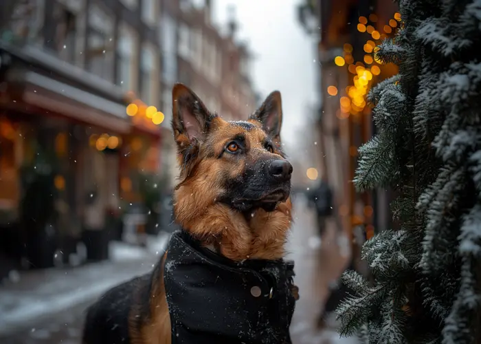 A service dog traveling in Europe