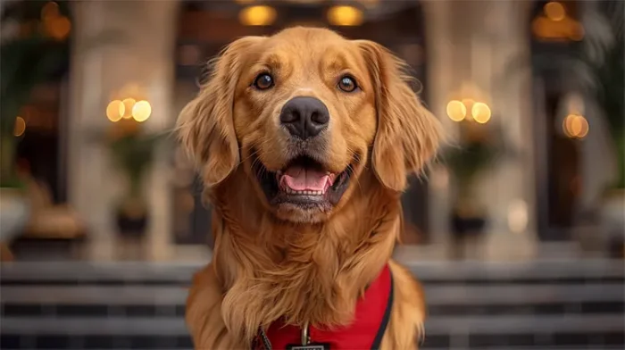 Service Dog in Michigan hotel